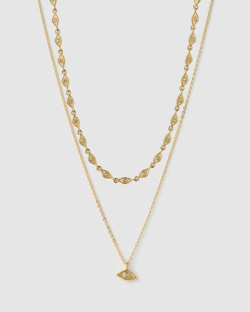 Double Elysian Necklace Stack