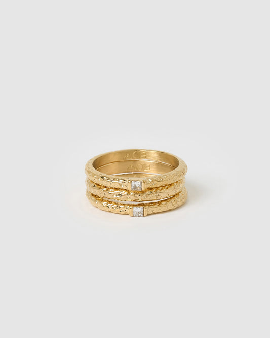 Double Emprezo Gold Ring Stack