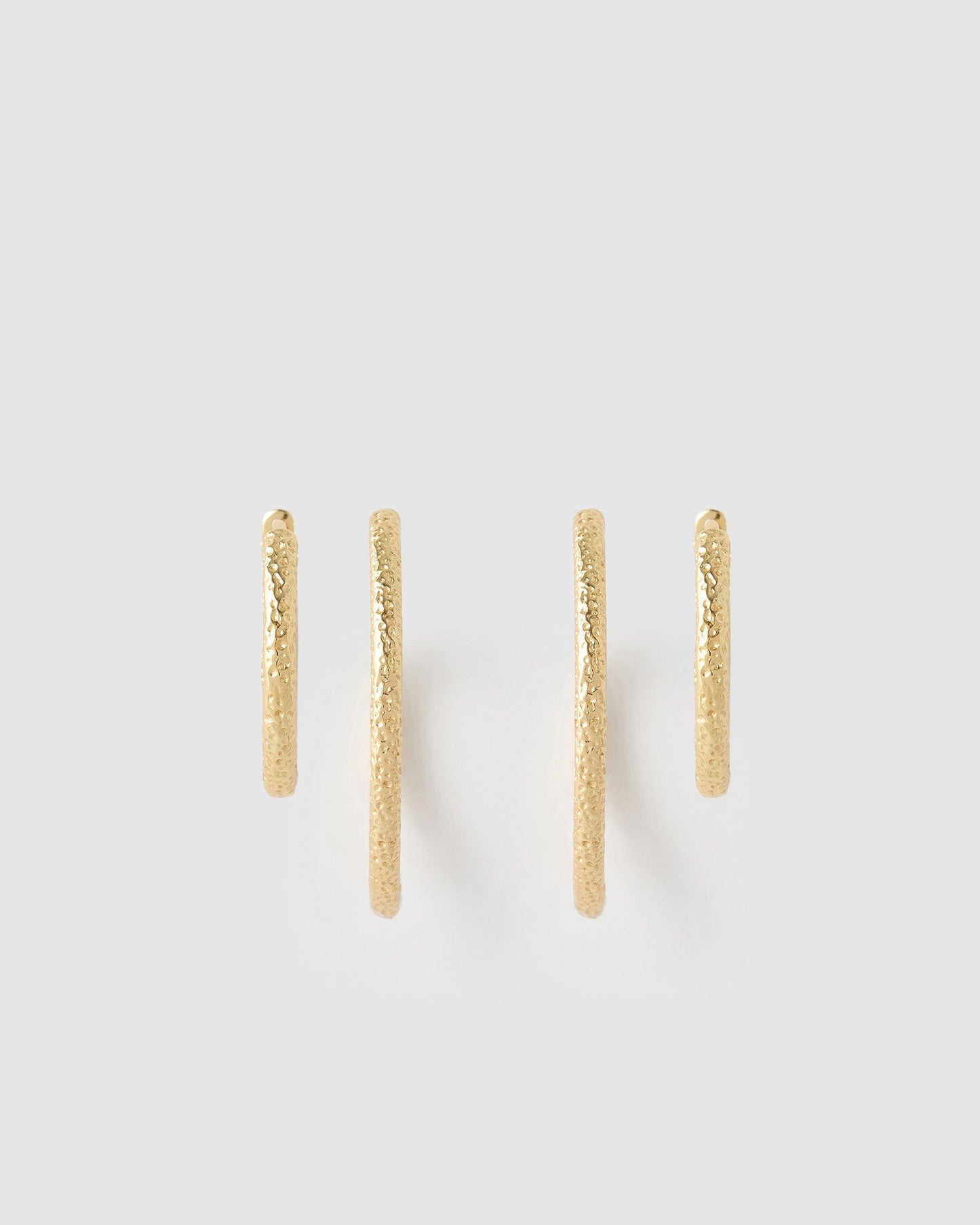 Double Hoop Earring Stack - Gold