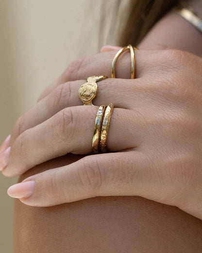 Lorenzo Gold Stacking Ring