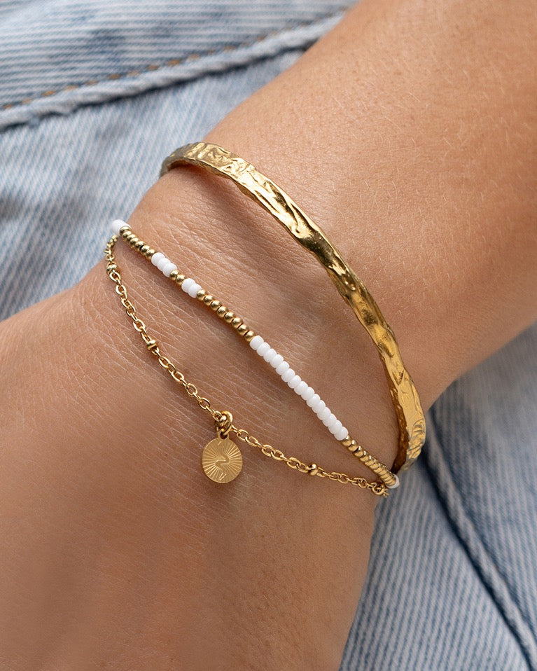 Cobra Gold Bracelet - Vanilla