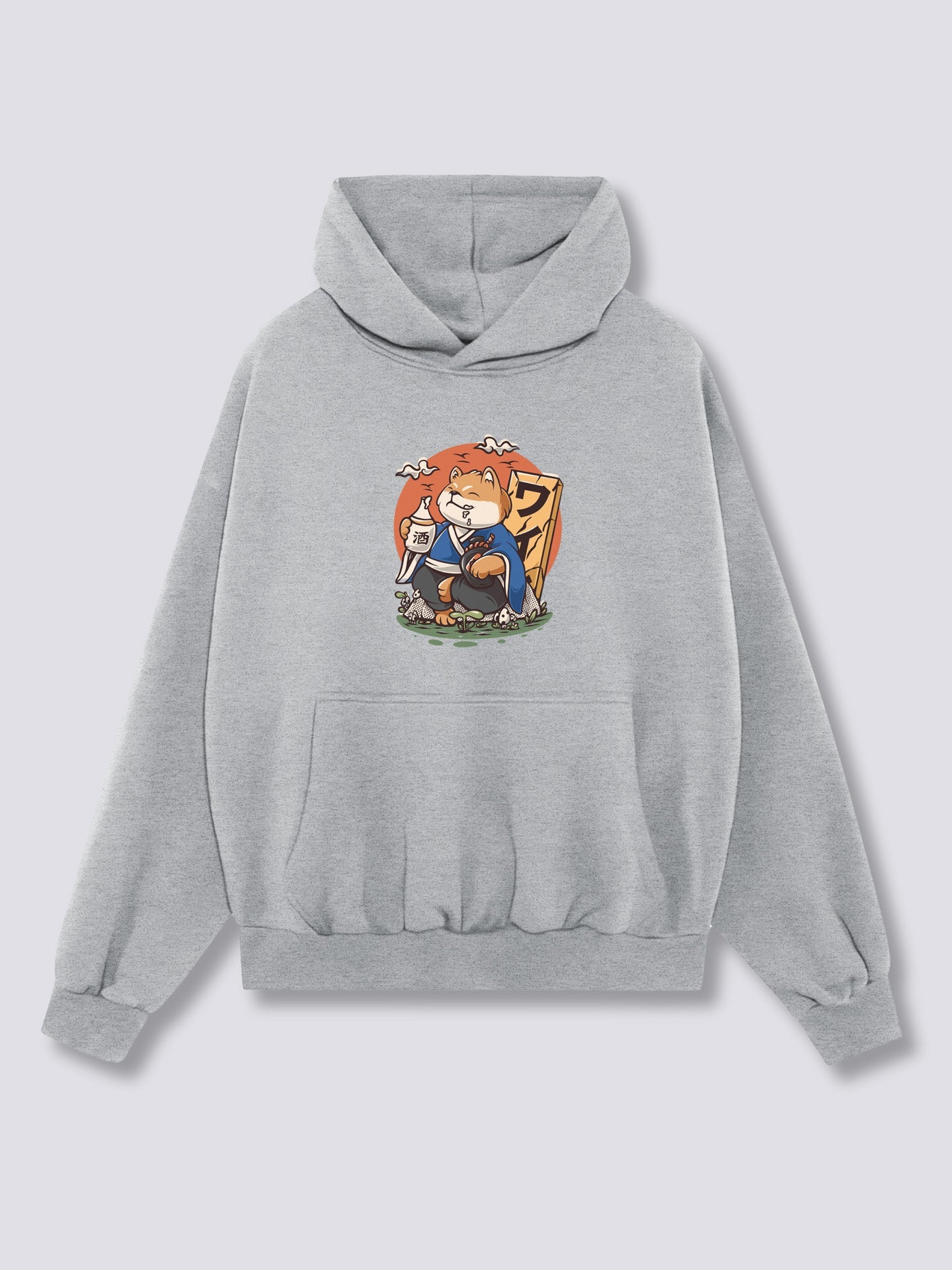 Front Print - Drunk Shiba Hoodie
