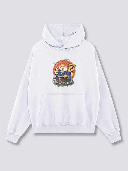 Front Print - Drunk Shiba Hoodie