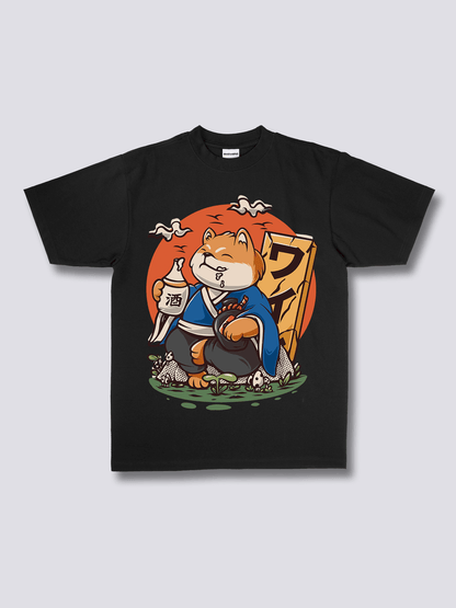 Front Print - Drunk Shiba T-Shirt