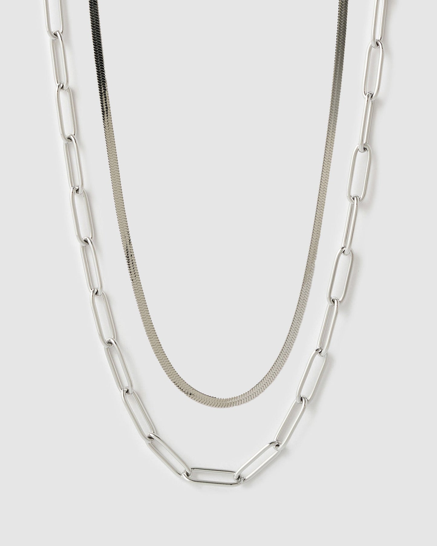Essential Necklace Stack - Silver