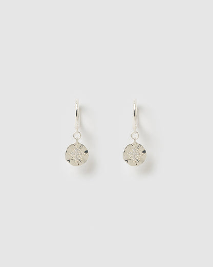 Estrella Silver & Zircon Hoop Huggies