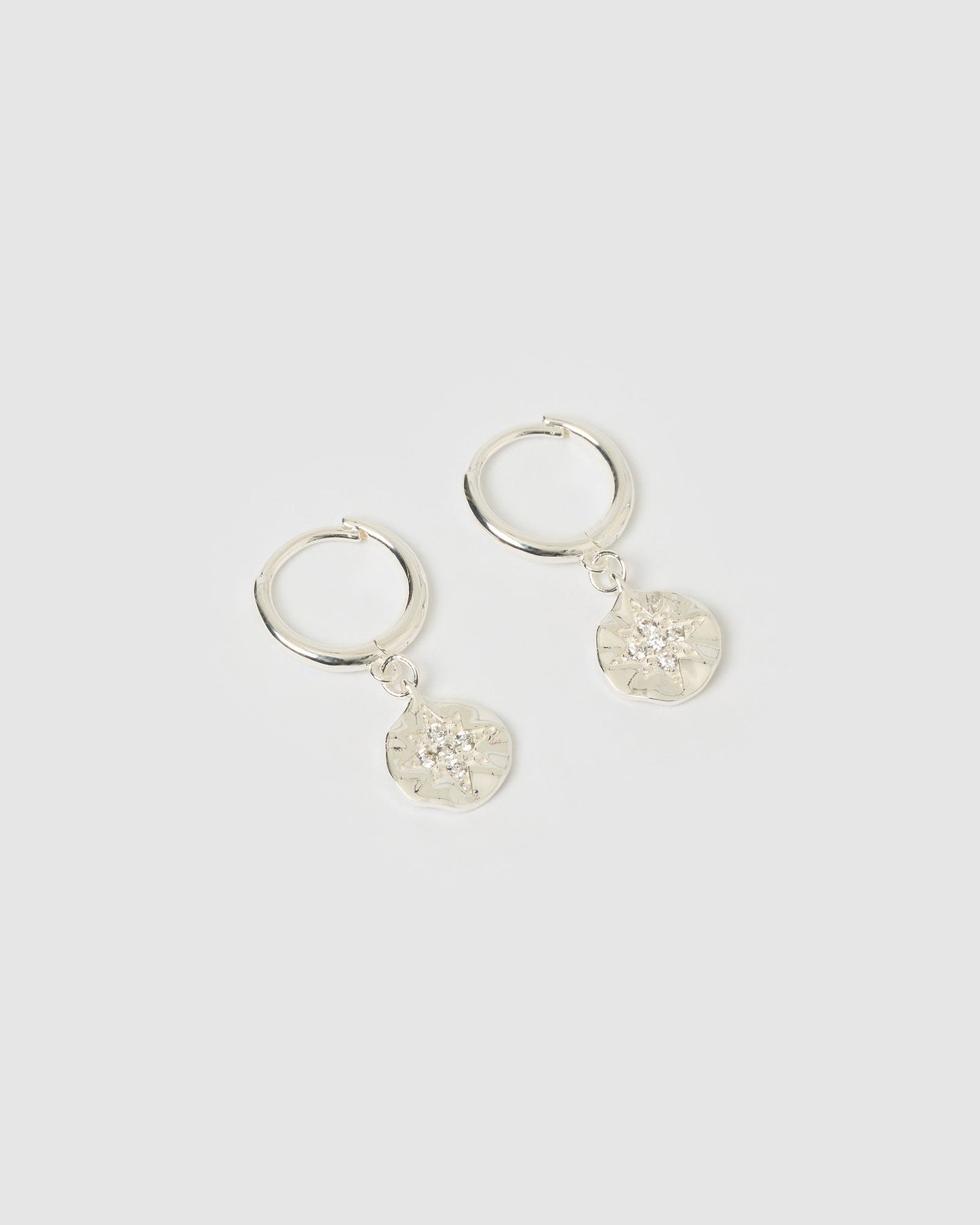 Estrella Silver & Zircon Hoop Huggies