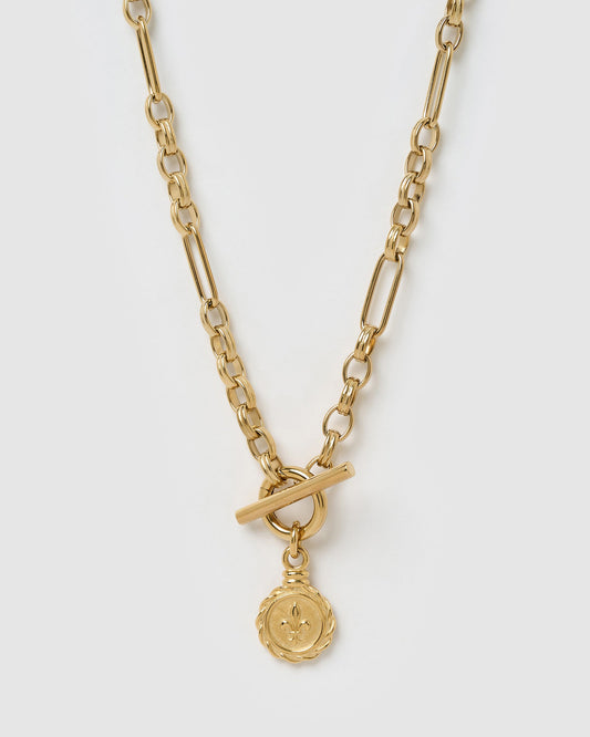 Fleur De Lis Gold Necklace