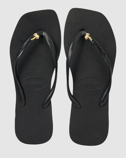 Havaianas Square Toe Palm Tree - Black