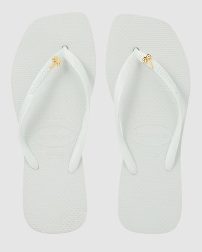 Havaianas Square Toe Palm Tree - White
