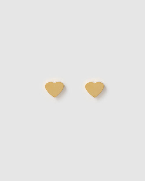 Heartbeat Gold Stud Earrings