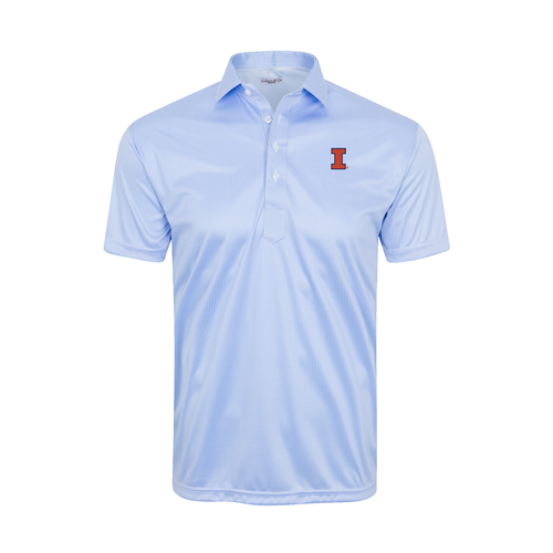 Illinois Semi-Spread Collar Polo Blue Houndstooth