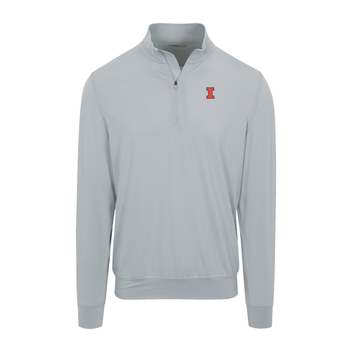 Illinois Velocity Performance Quarter Zip Light Grey