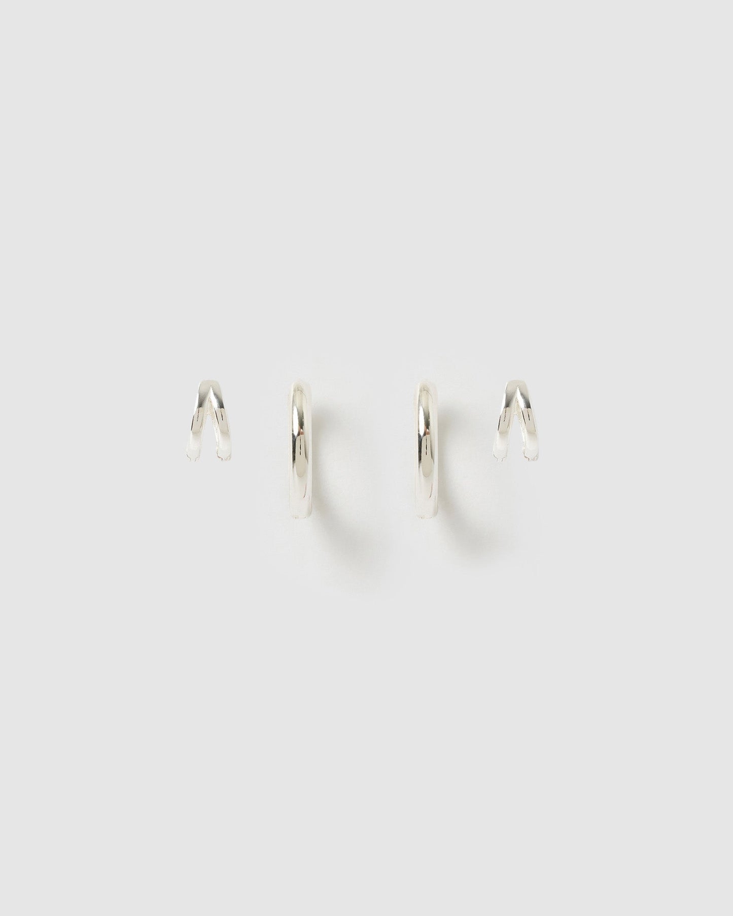 Jeanette Earring Stack - Silver