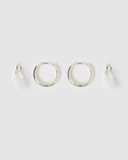 Jeanette Earring Stack - Silver