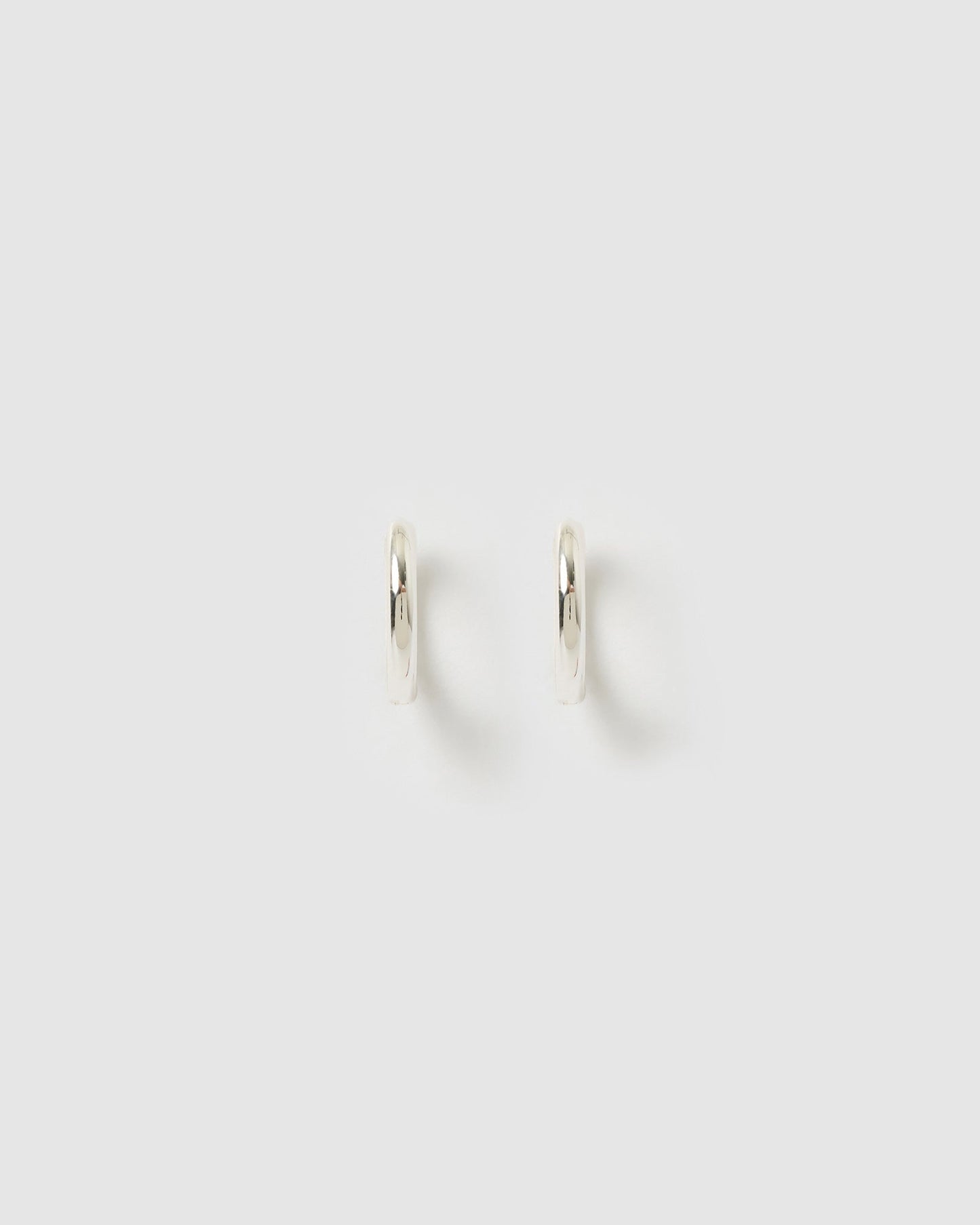 Jett Silver Hoop Earrings