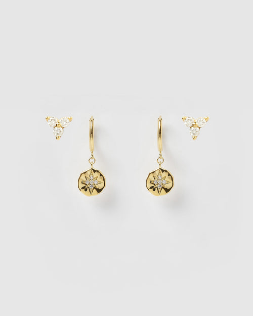 Juno Earring Stack - Gold