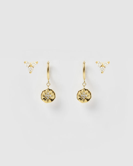 Juno Earring Stack - Gold