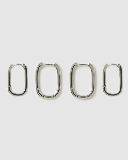 Loop Earring Stack - Silver