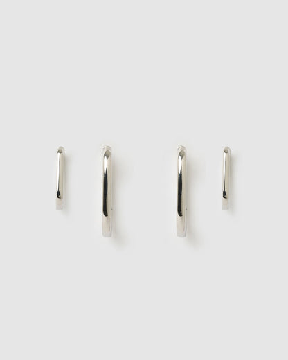 Loop Earring Stack - Silver