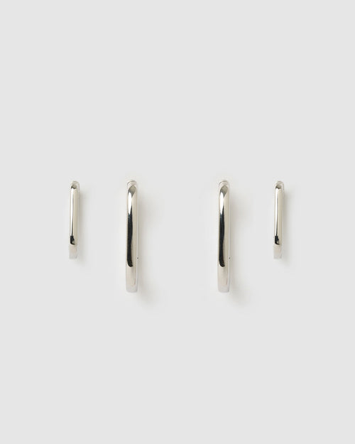 Loop Earring Stack - Silver