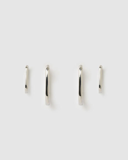 Loop Earring Stack - Silver