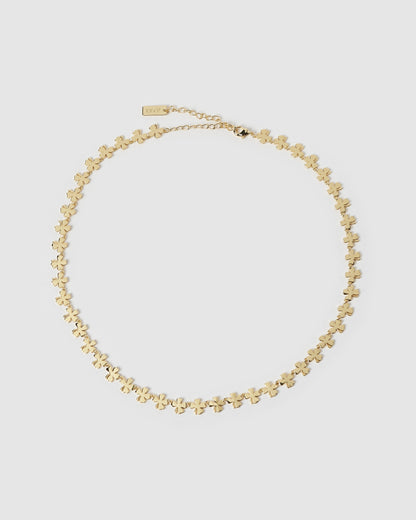 Lucky Charm Gold Clover Necklace
