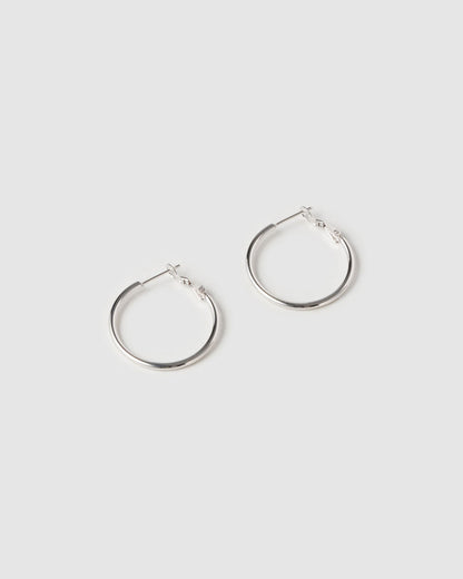 Maddy Silver Hoop Earrings