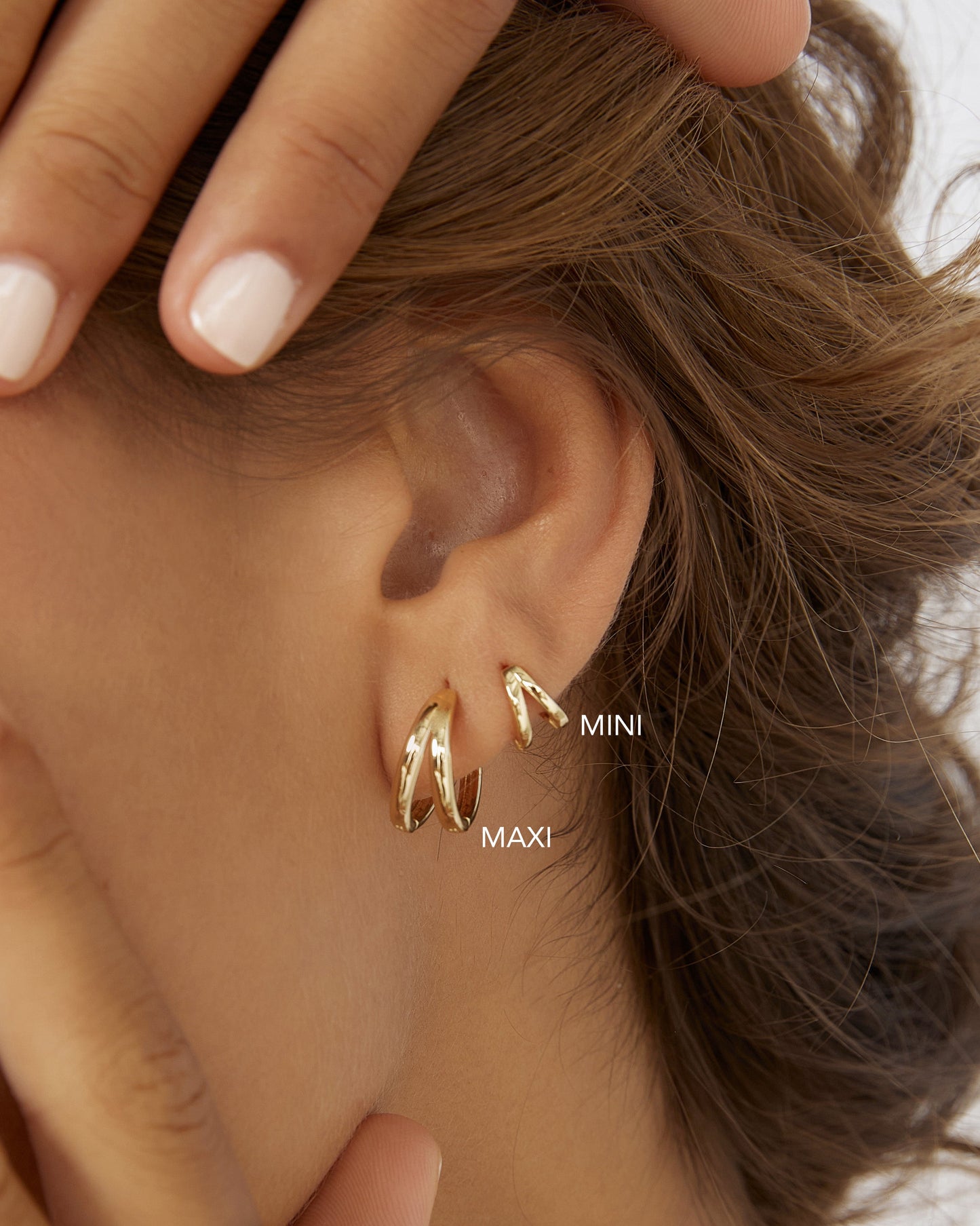 Jean Gold Huggie Earrings
