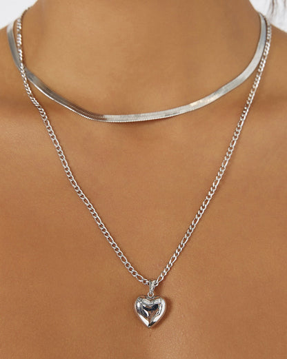 Lovebird Necklace Stack - Silver