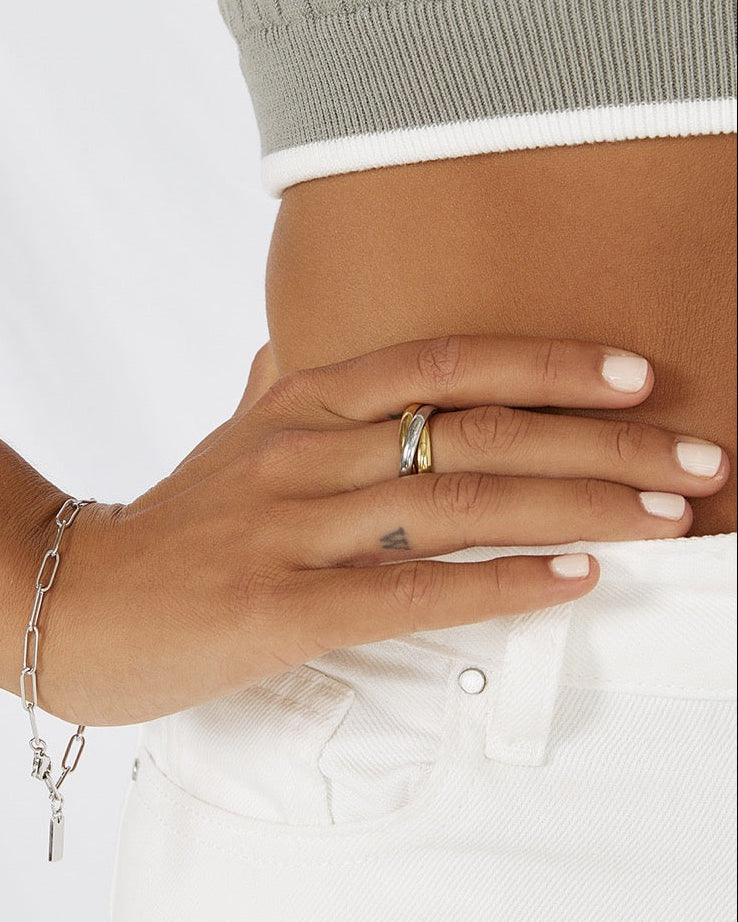 Sasha Trio Ring - Two Tone