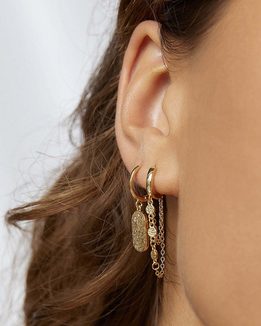 Mendoza Gold Huggie Earrings