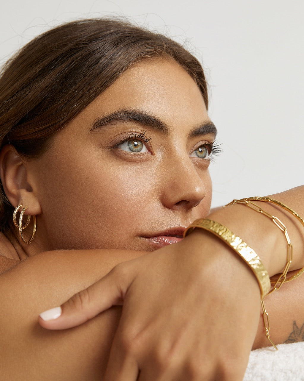 Double Hoop Earring Stack - Gold