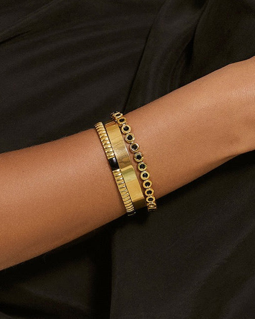 Maeve Gold Bracelet - Black