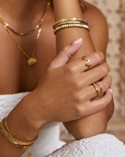 Pyramid Bracelet Stack