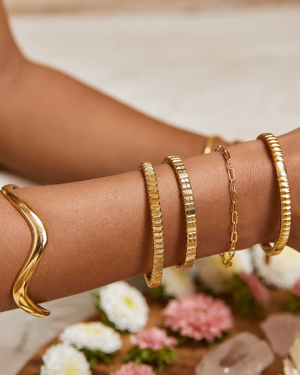 Pyramid Bracelet Stack