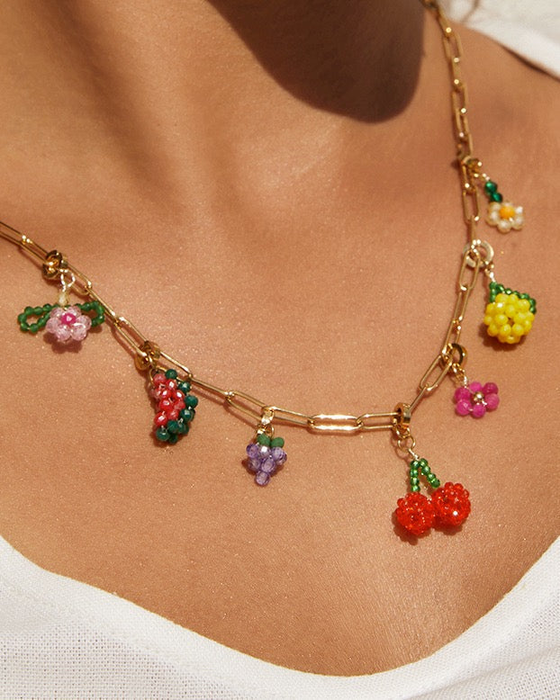 Grape Beaded Charm