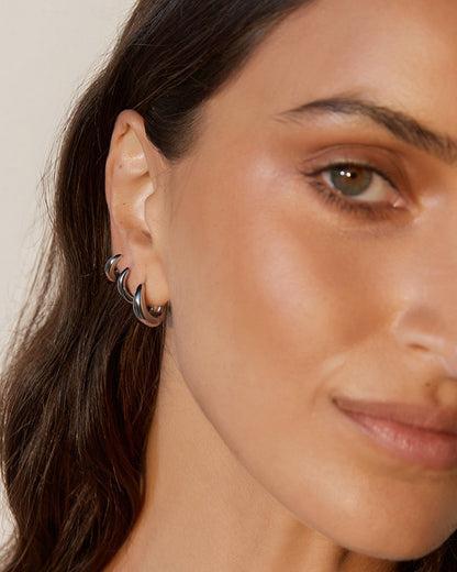 Triple Max Earring Stack - Silver