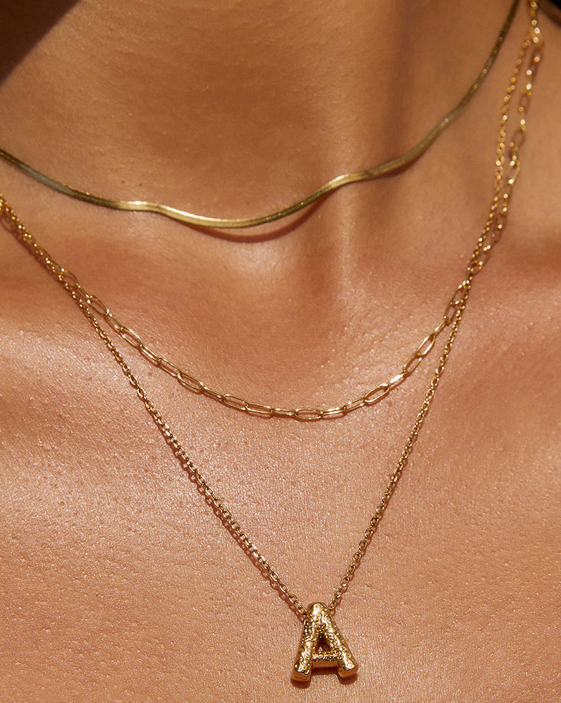 Statement Letter Necklace Stack