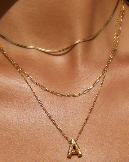 Statement Letter Necklace Stack