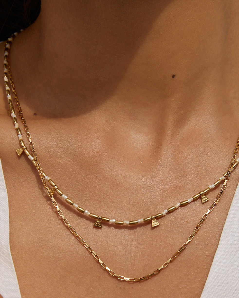 Natalia Gold Necklace - Vanilla
