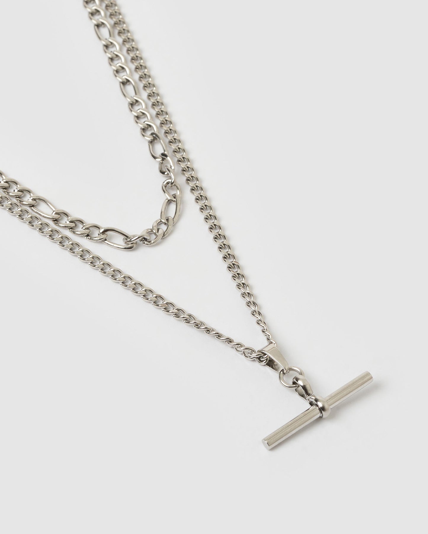Marcella Double Stack Silver Necklace
