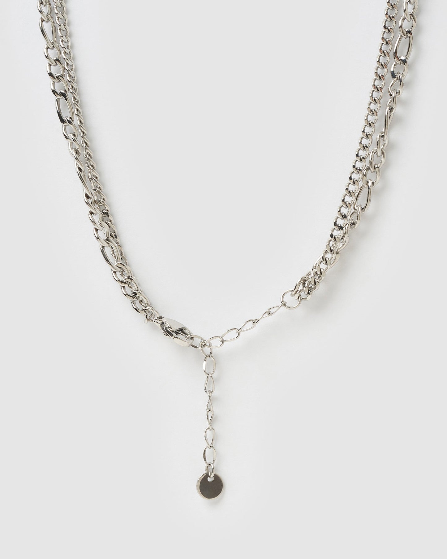 Marcella Double Stack Silver Necklace
