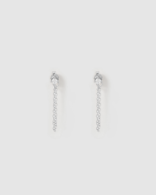 Mia Silver Chain Earrings