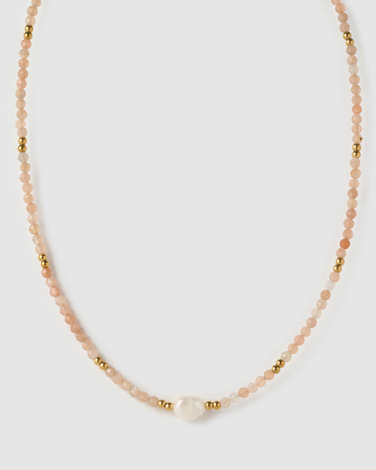 Mila Gemstone and Pearl Choker
