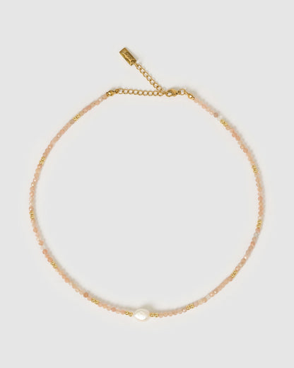 Mila Gemstone and Pearl Choker
