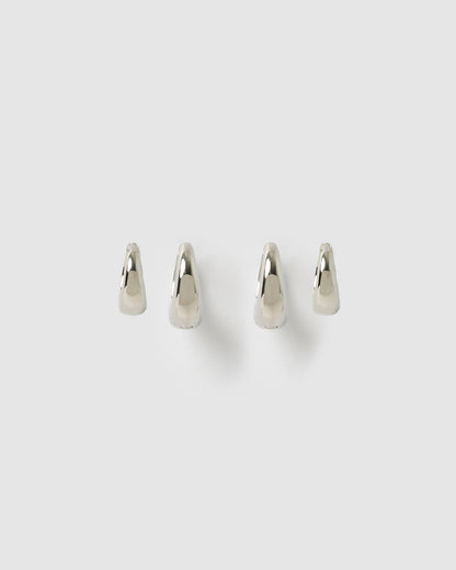Mini Earring Stack - Silver