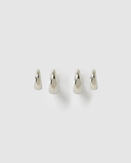 Mini Earring Stack - Silver