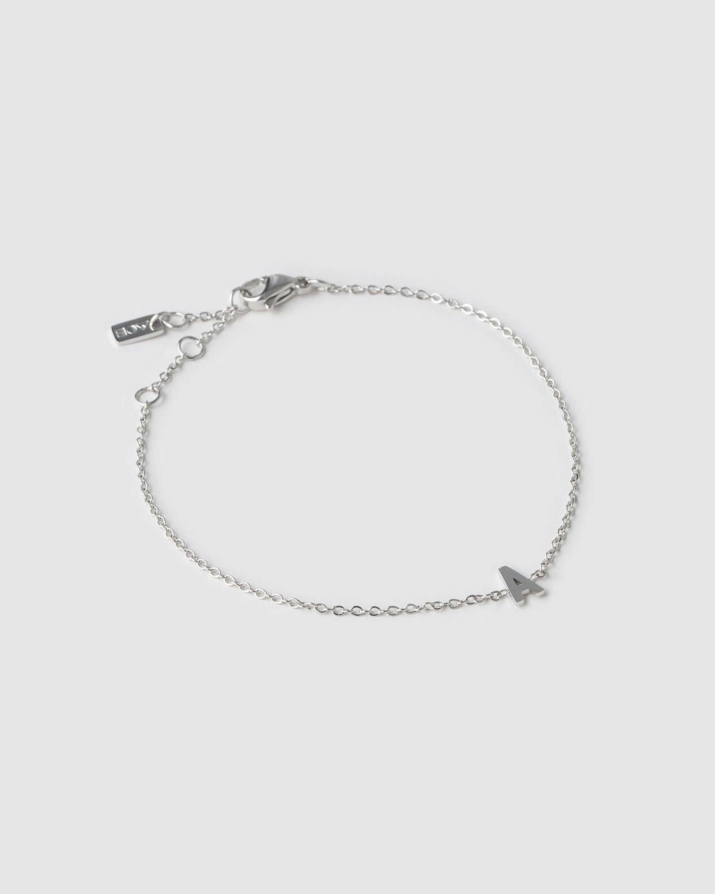 Mini Initial Silver Bracelet
