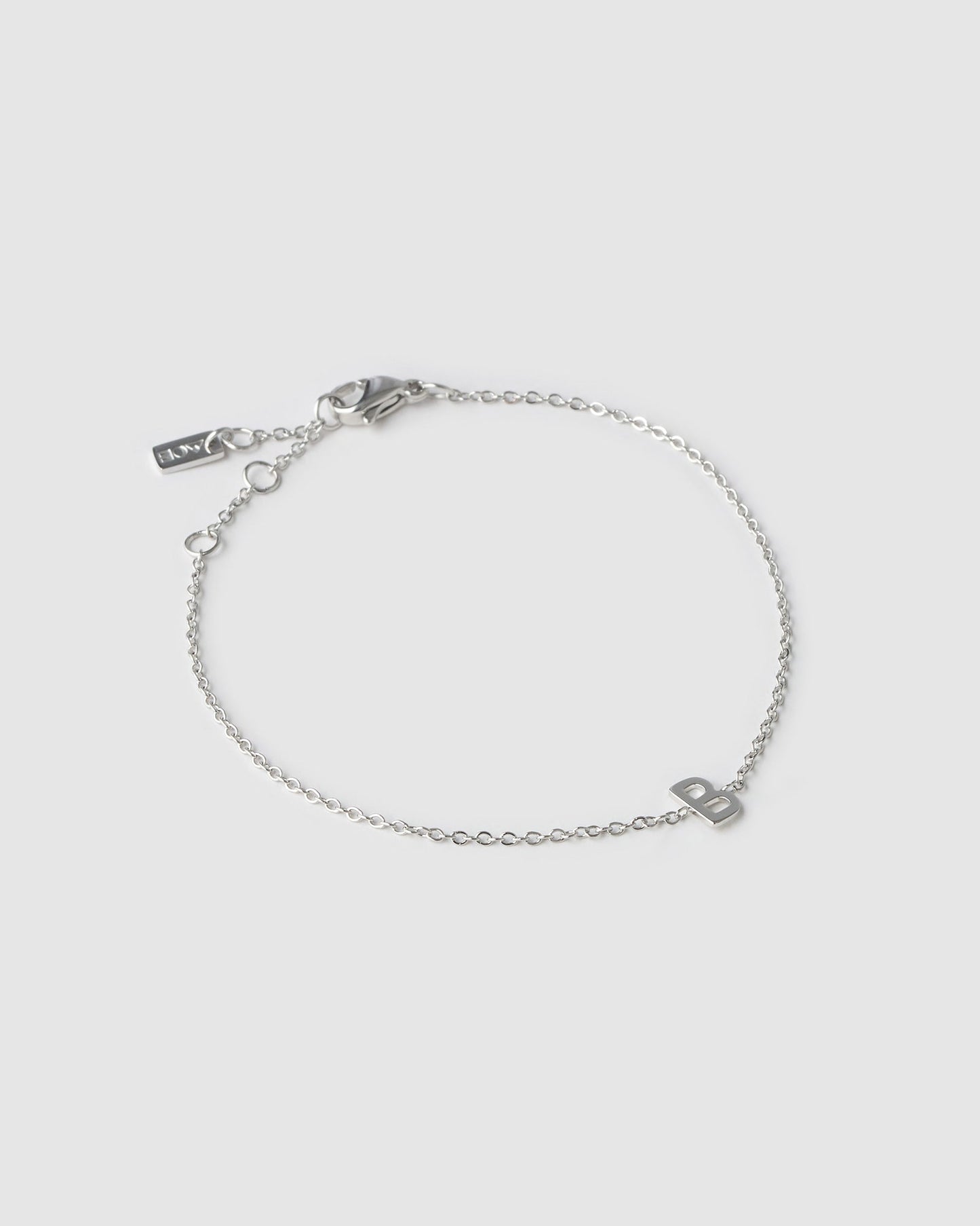 Mini Initial Silver Bracelet